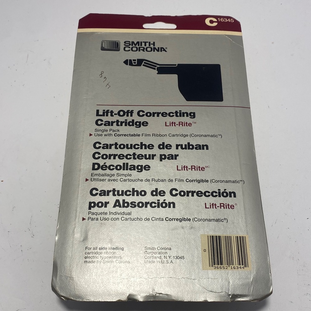 Smith Corona Lift-Off Correcting Cartridge New C 16345 Lift-Rite